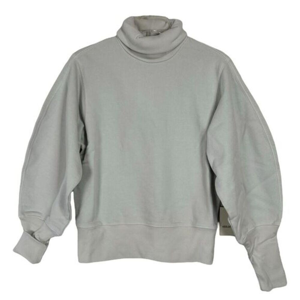 NWT AGOLDE Turtleneck Sweatshirt Size‎ XS Ribbed Trim Pullover Minimalist Chic - Picture 4 of 15